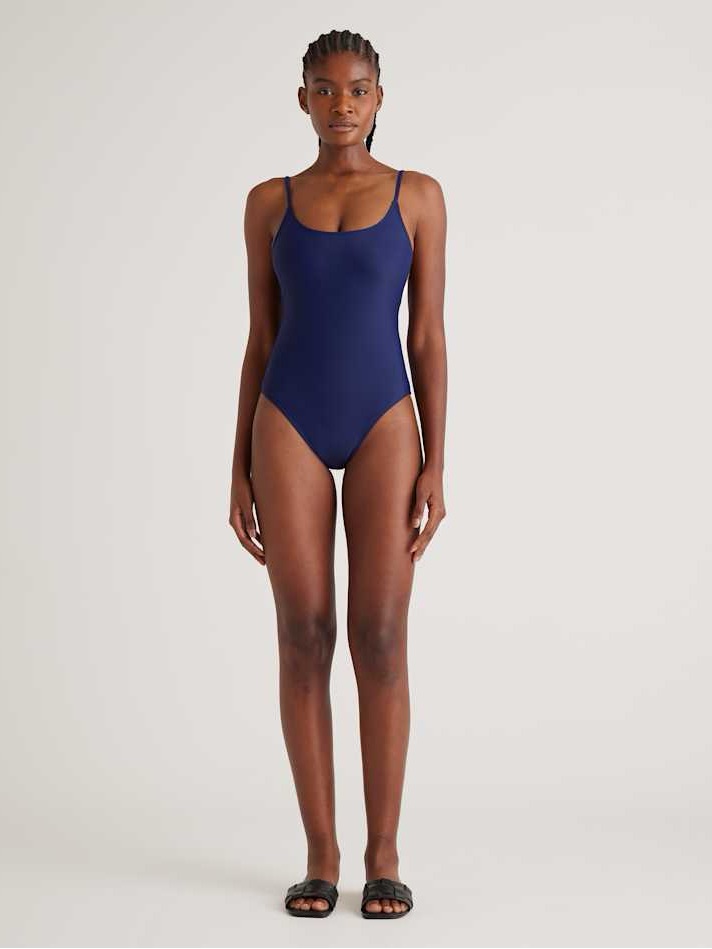 Quince Classic Navy One-Piece Swimsuit - Women's Swim